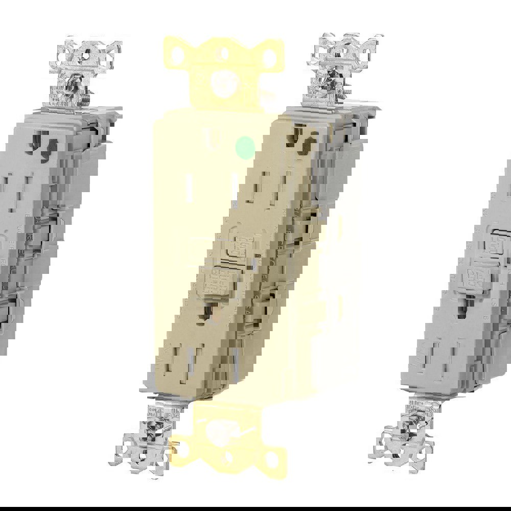 GFCI Receptacles; Grade: Commercial; Hospital ; Receptacle Type: Duplex ; NEMA Configuration: 5-20R ; Amperage: 15 ; Reset Type: Manual ; Wiring Method: Wiring Module
